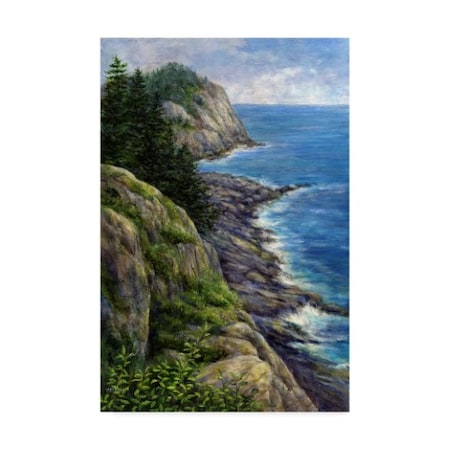 John Morrow 'Rock And The Sea' Canvas Art,22x32